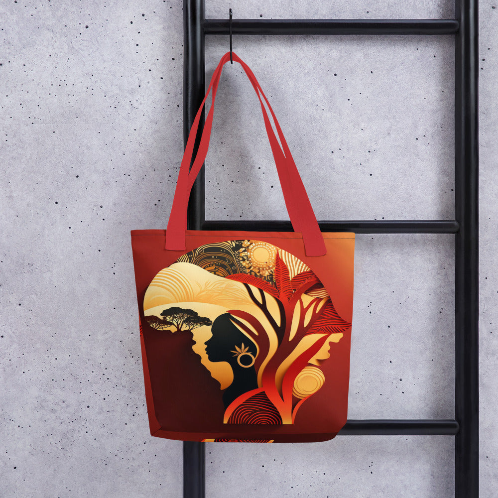 'Afro-Rubies' ethnic design concept: Tote bag