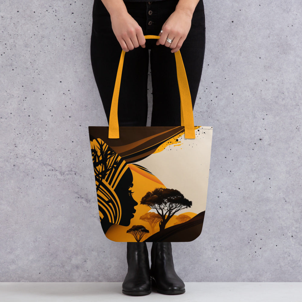 'Yellow Sun' ethnic design concept: Tote bag
