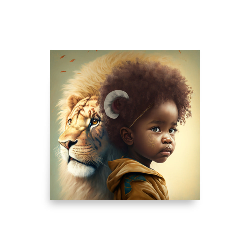 Kids Art: Lion & Toddler collage