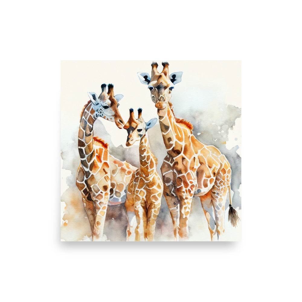 Wildlife: Giraffe family