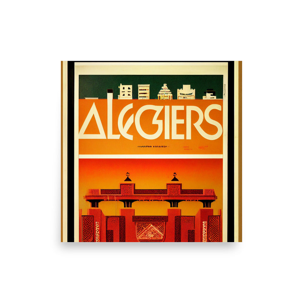 Capital Cities: Algiers art deco concept poster