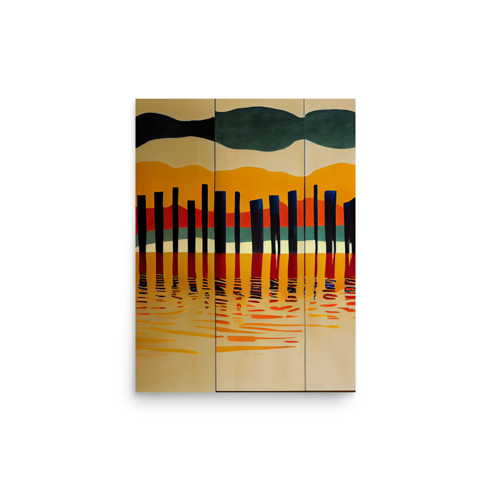 Ethnic Print: Water plank abstract