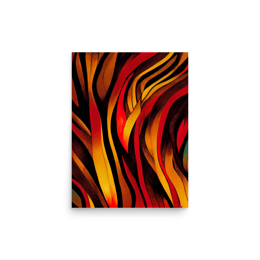 Ethnic Print: Flames abstract