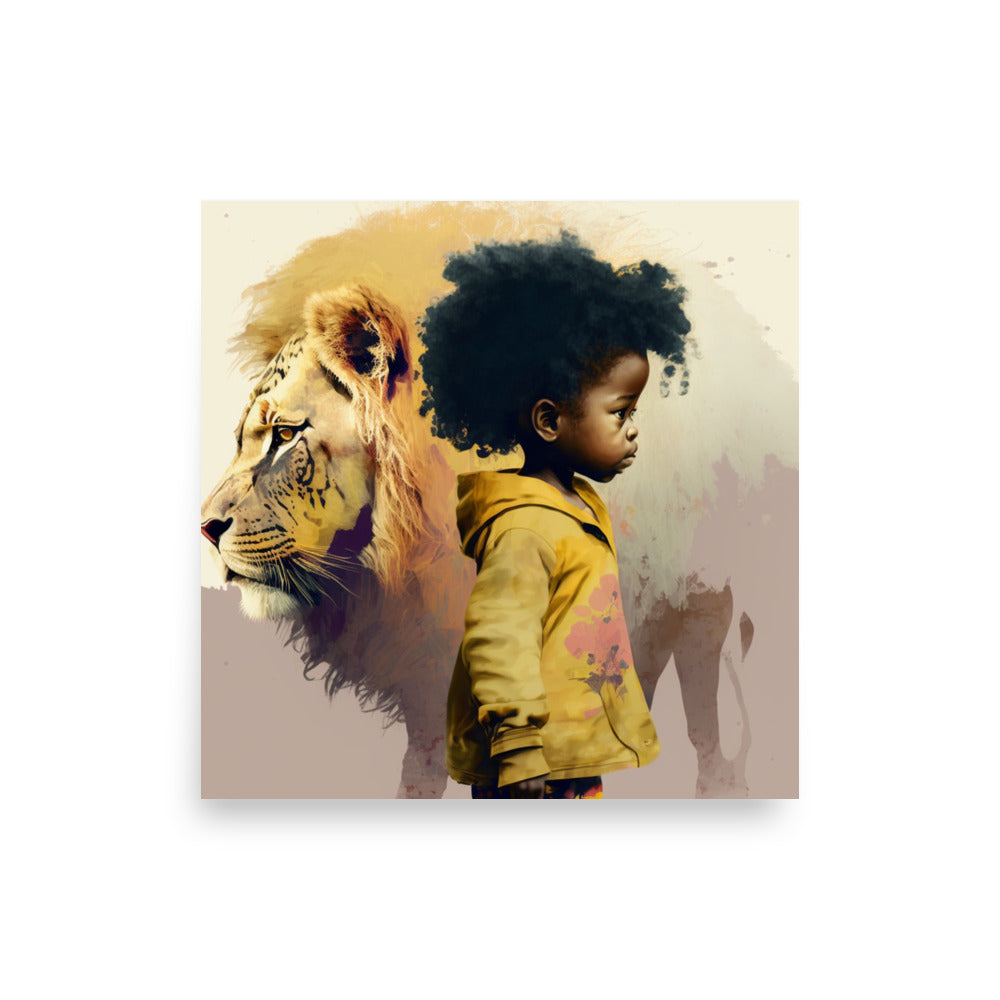Kids Art: Lion & Toddler Collage