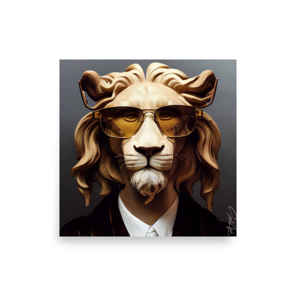 Portrait: Anthro Lion illustration