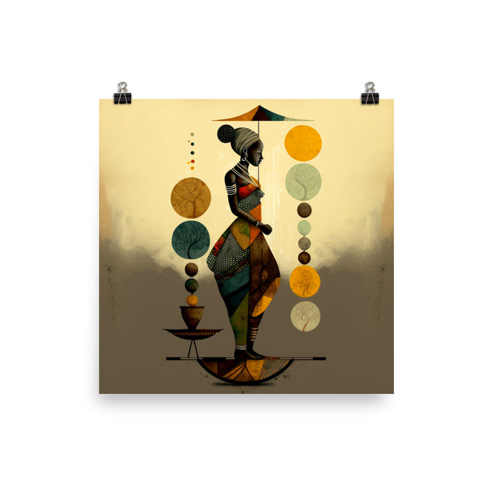 'Afro-balance' African ethnic design concept: Art Poster
