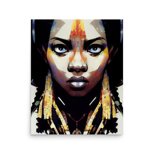 Portrait: African female chief concept