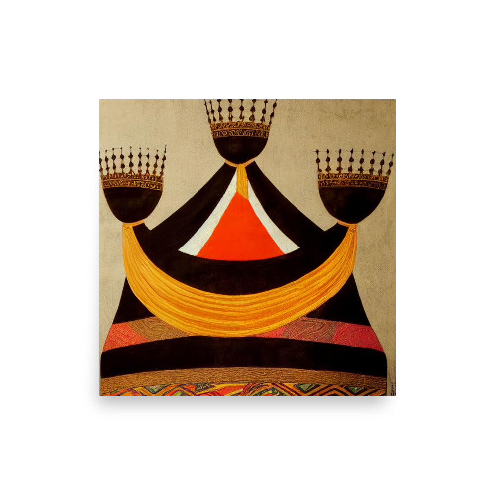 Ethnic Print: Crown abstract
