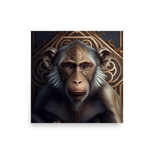 Wildlife: Art deco Macaque