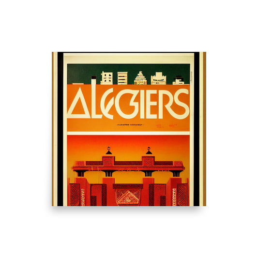 Capital Cities: Algiers art deco concept poster