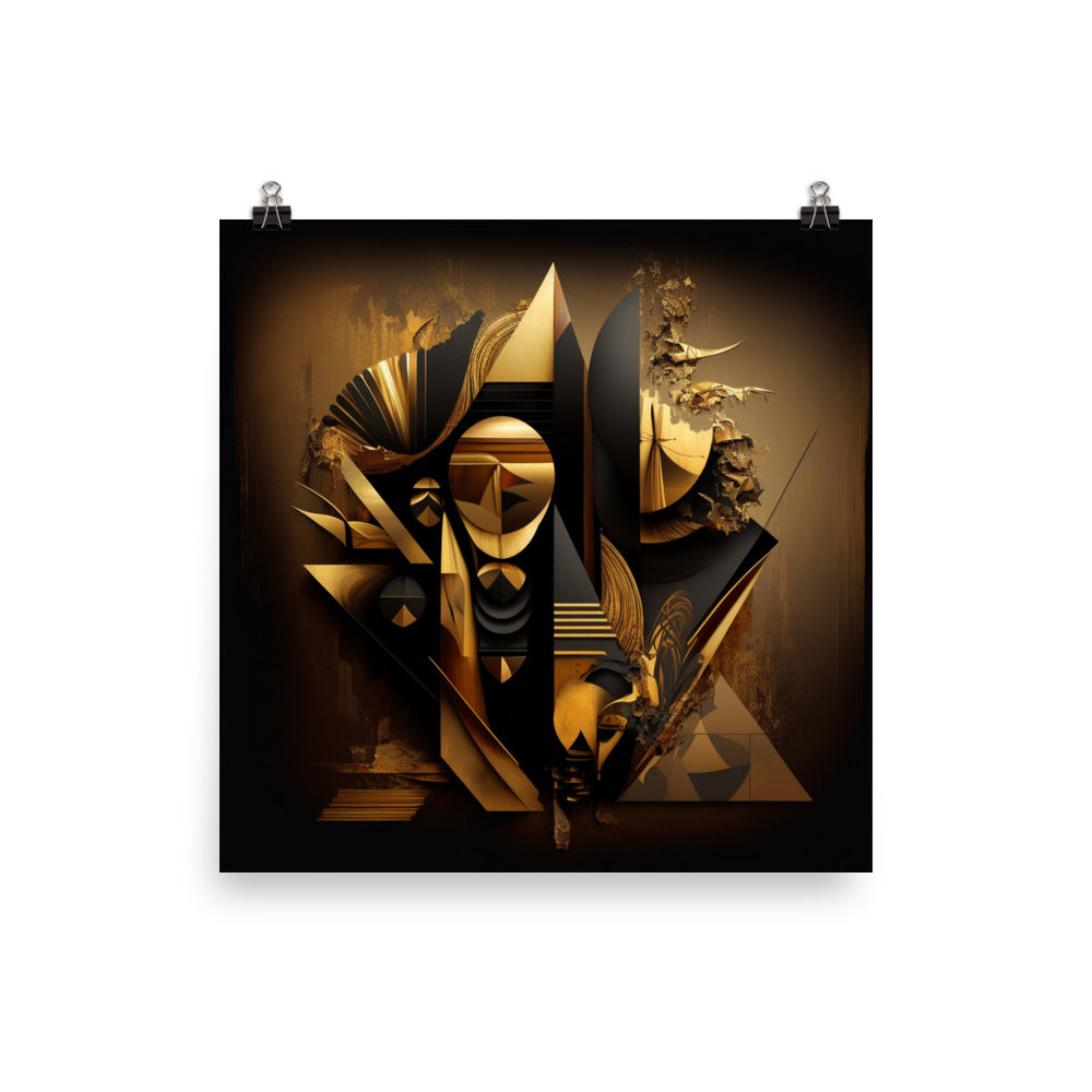'Black Gold' African ethnic design concept: Art Poster