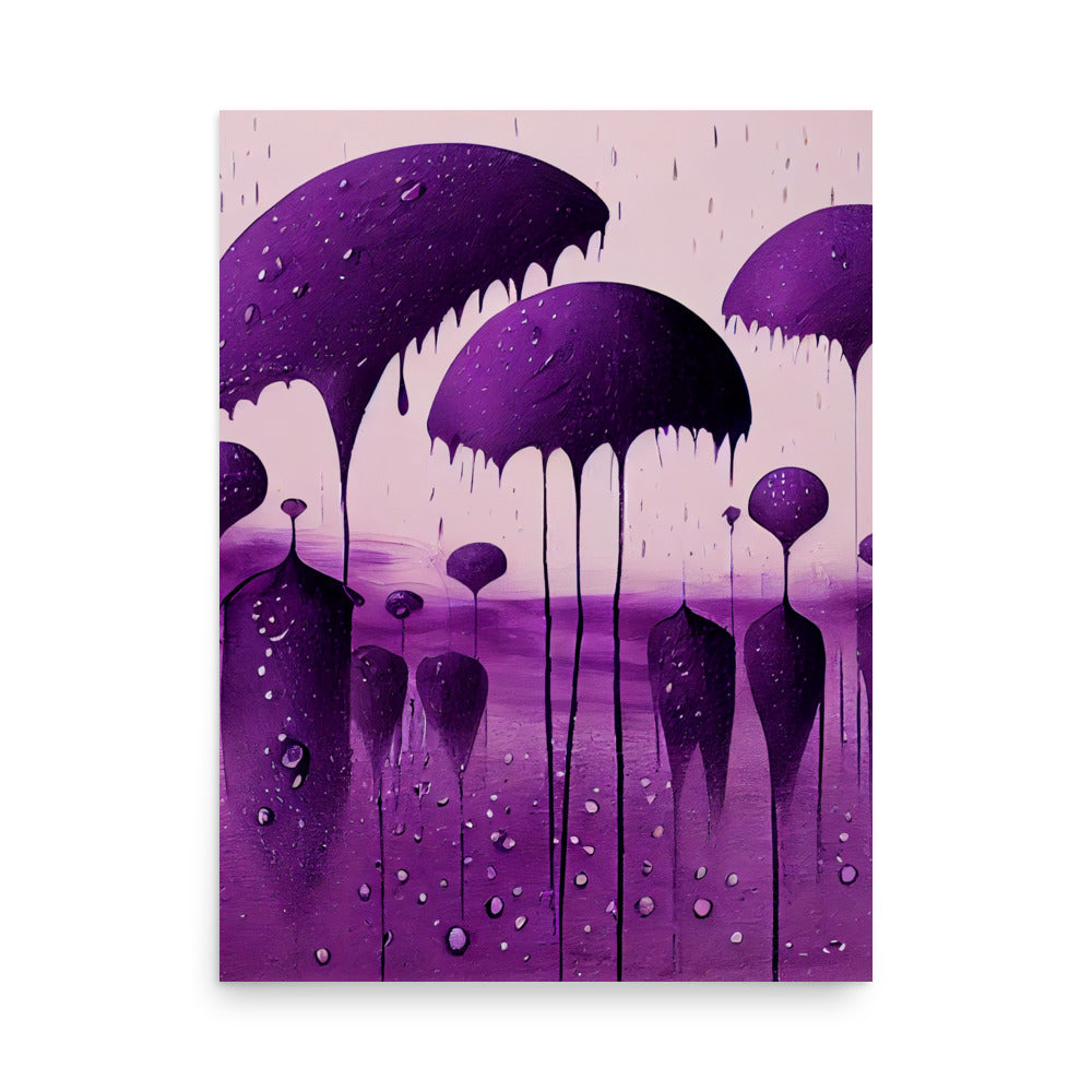 Ethnic Print: Purple rain abstract