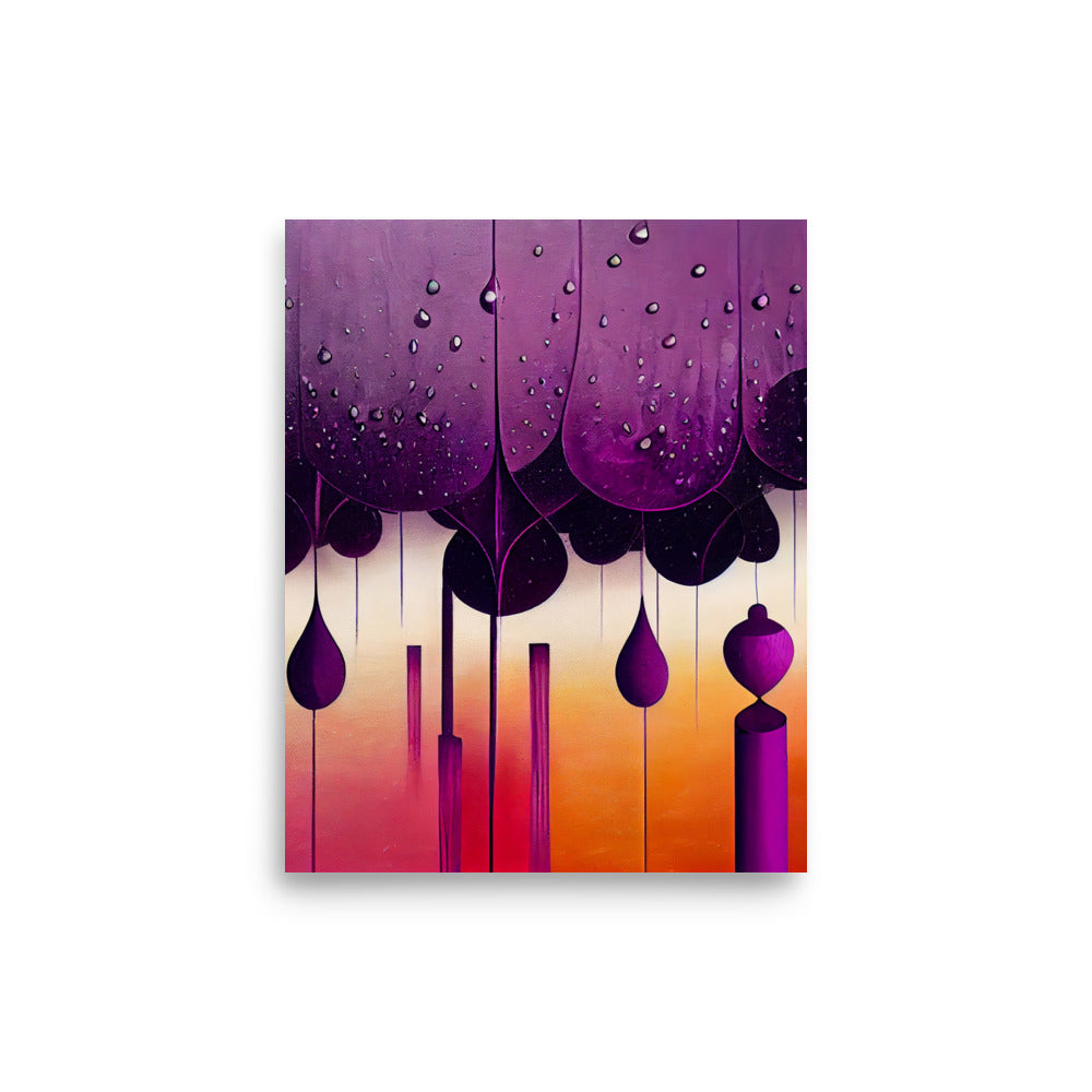 Ethnic Print: Purple rain abstract