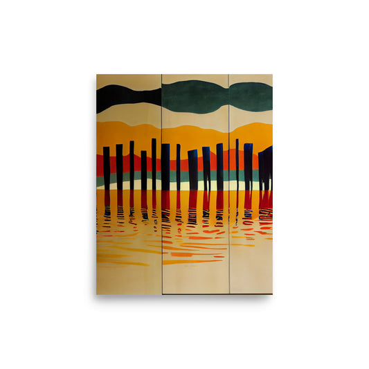 Ethnic Print: Water plank abstract