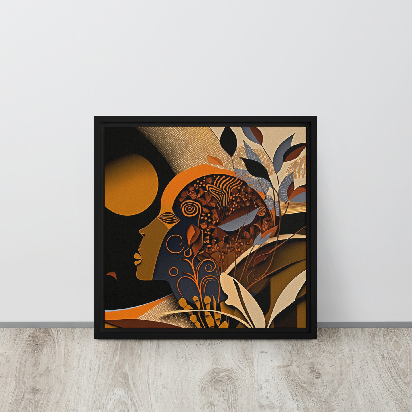 'Re-GROWTH' abstract African design : Framed canvas art