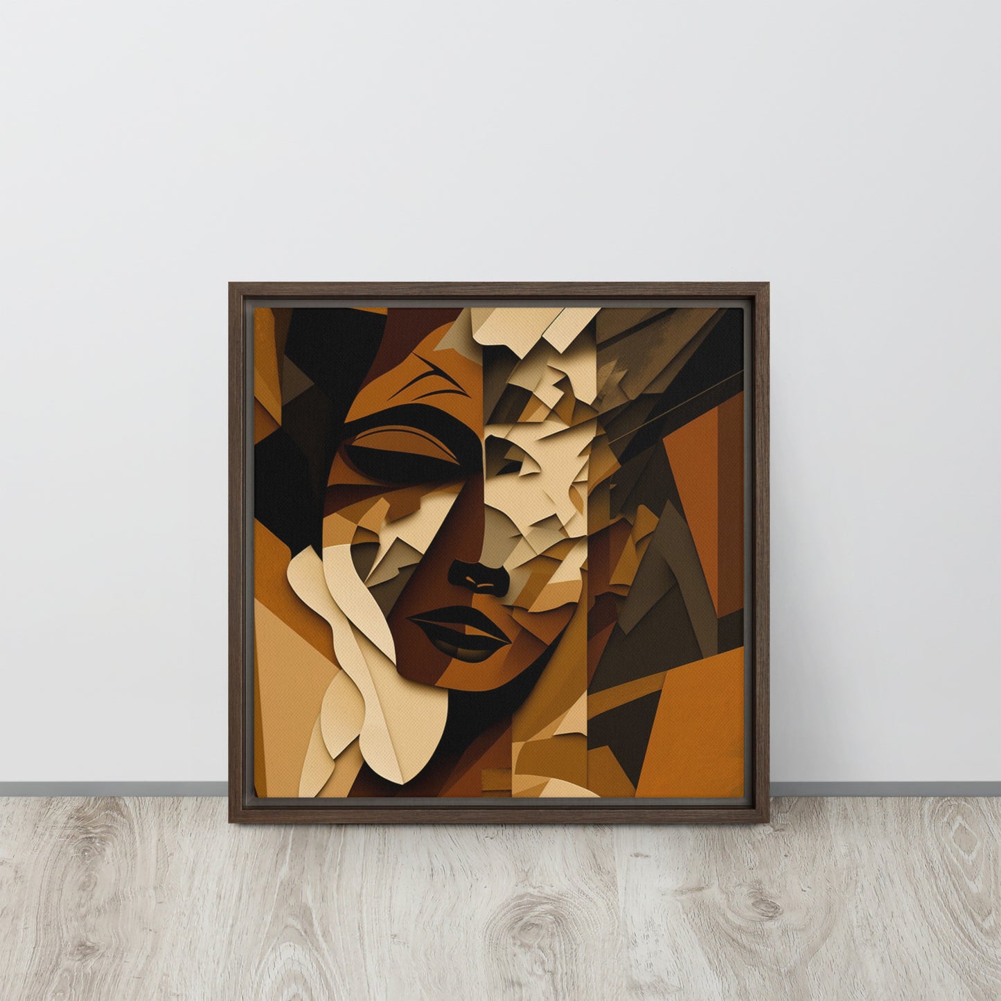 'GRIT' abstract African design: Framed canvas art