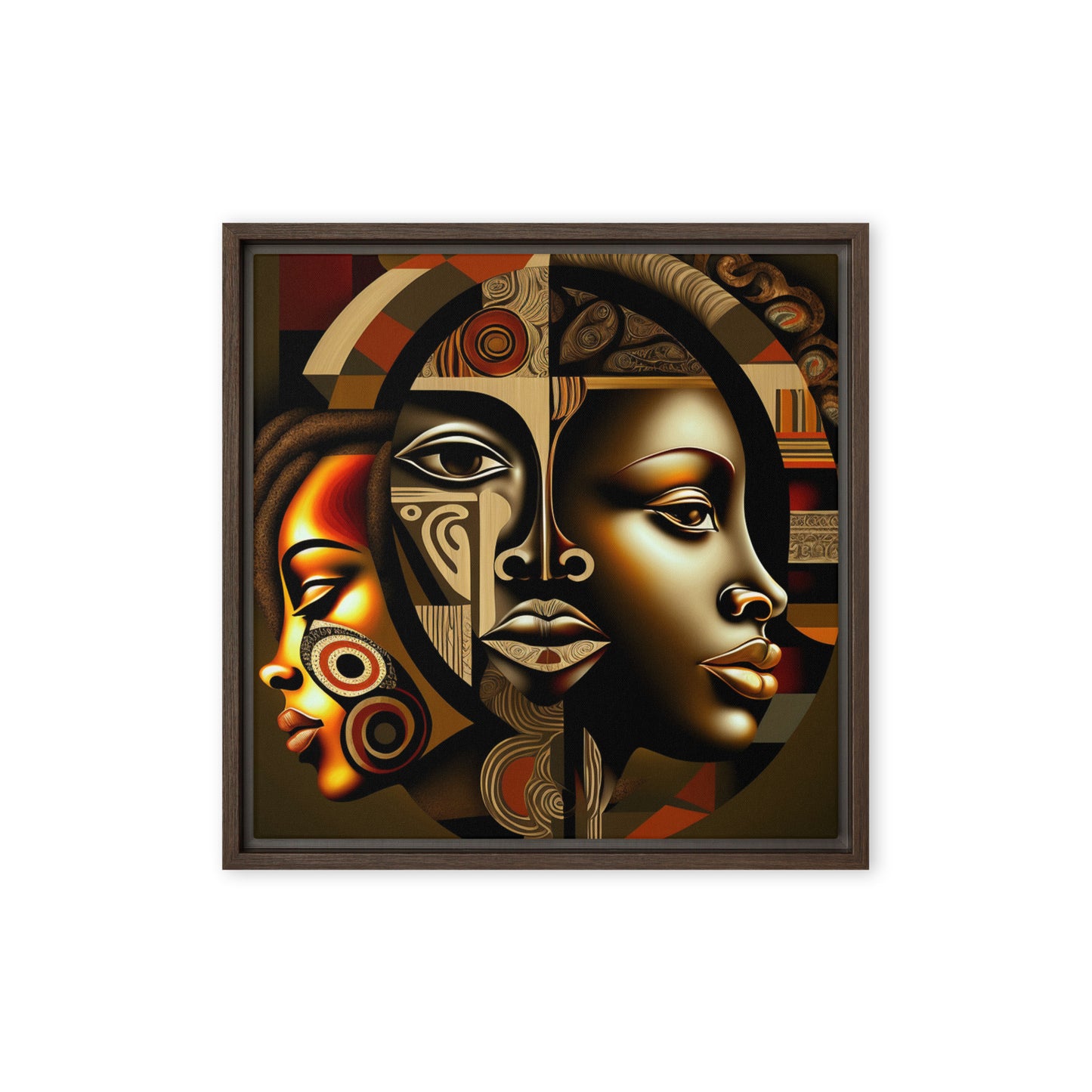 'ACCORD' abstract African design: Framed canvas art