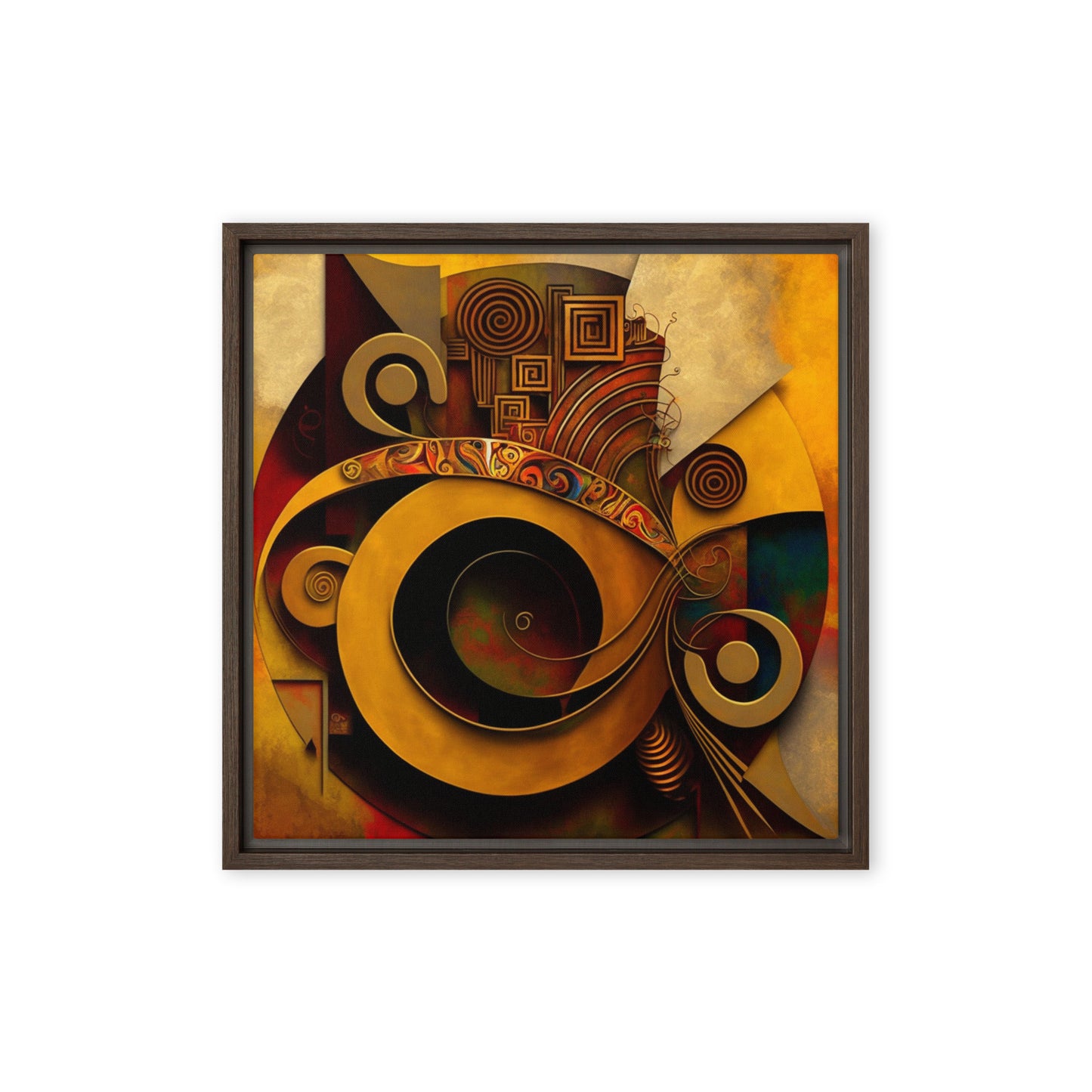 'VISUALIZE' abstract African art: Framed canvas art