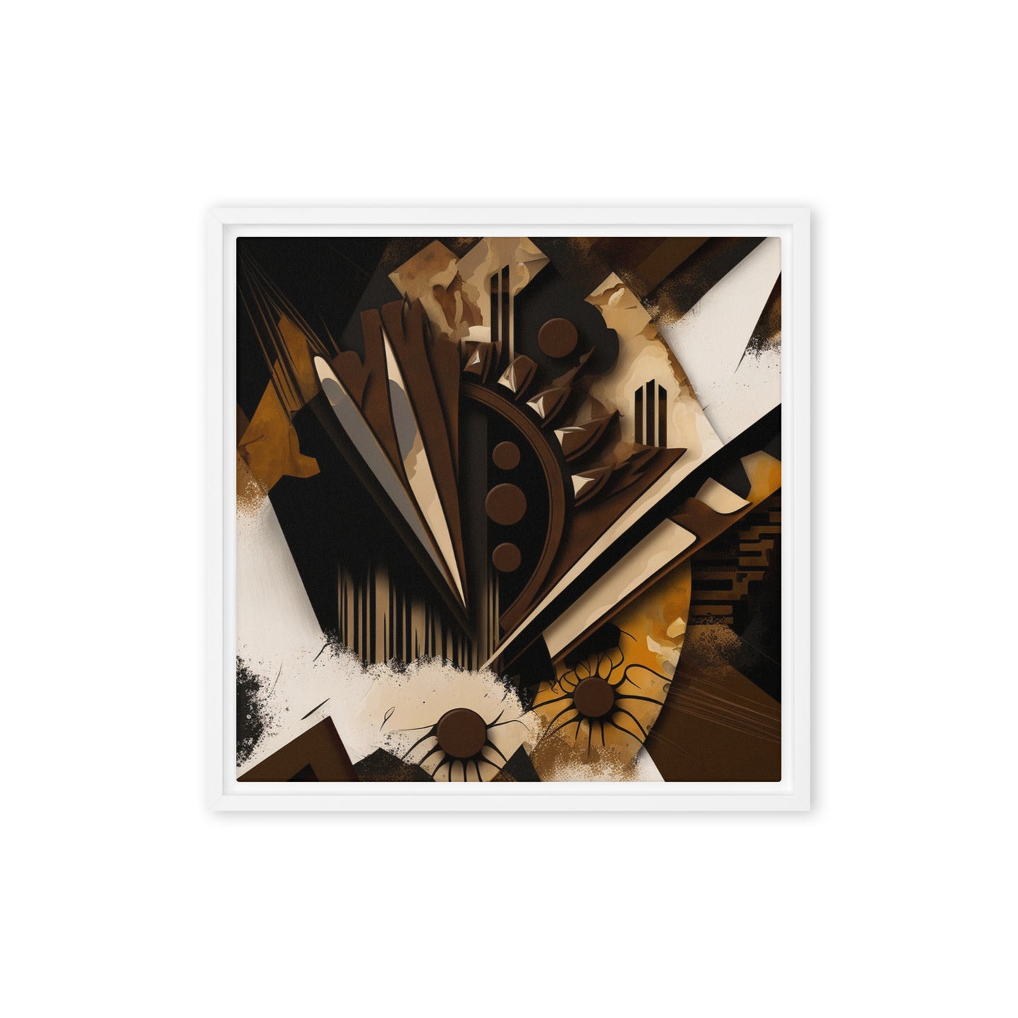 'RESILIENCE' abstract African design: Framed canvas art