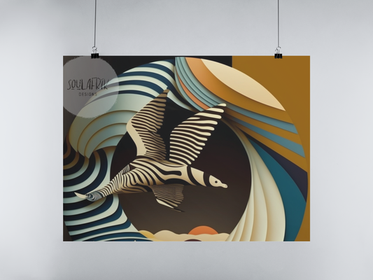 'Flight' African ethnic design concept: Art Poster