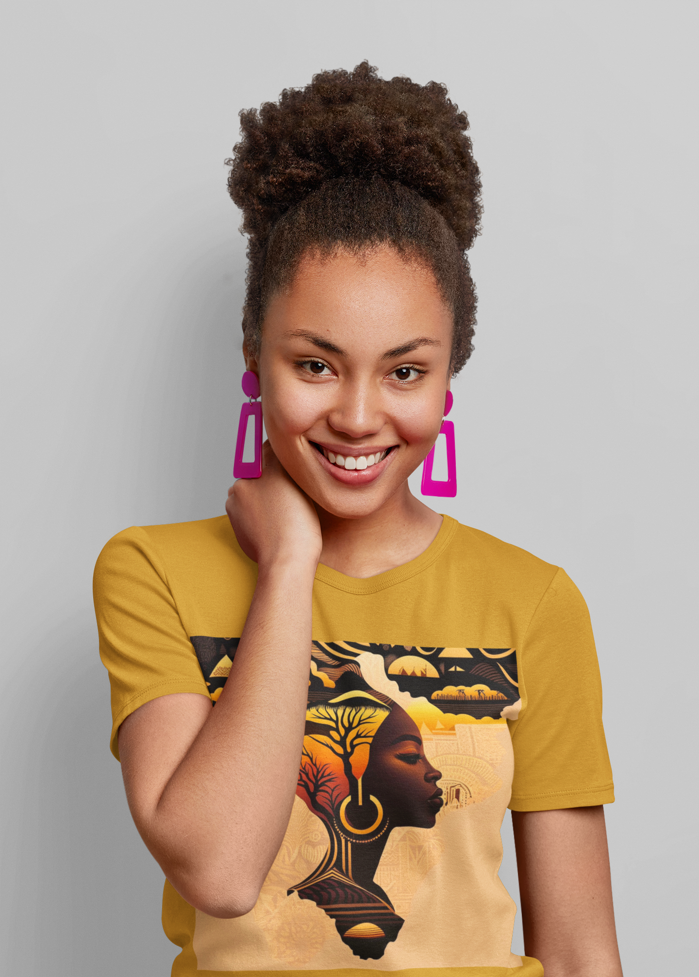 'Golden Brown' Africa design concept : Unisex Staple T-Shirt
