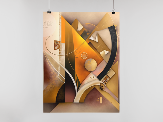 'Golden Peach' African ethnic design concept: Art Poster