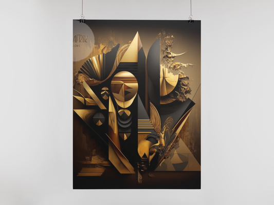 'Black Gold' African ethnic design concept: Art Poster