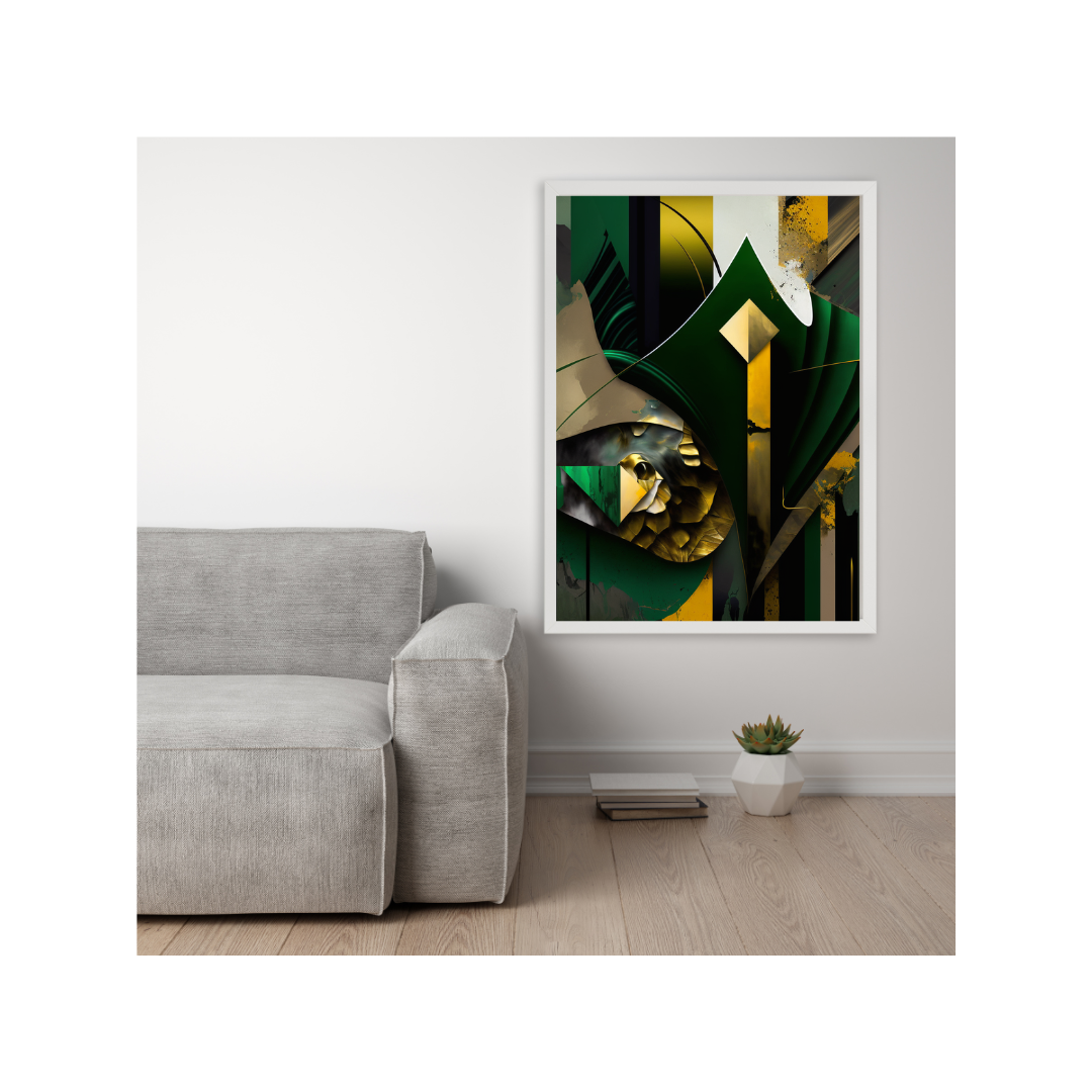 'VITALITY' abstract African design: Framed canvas art