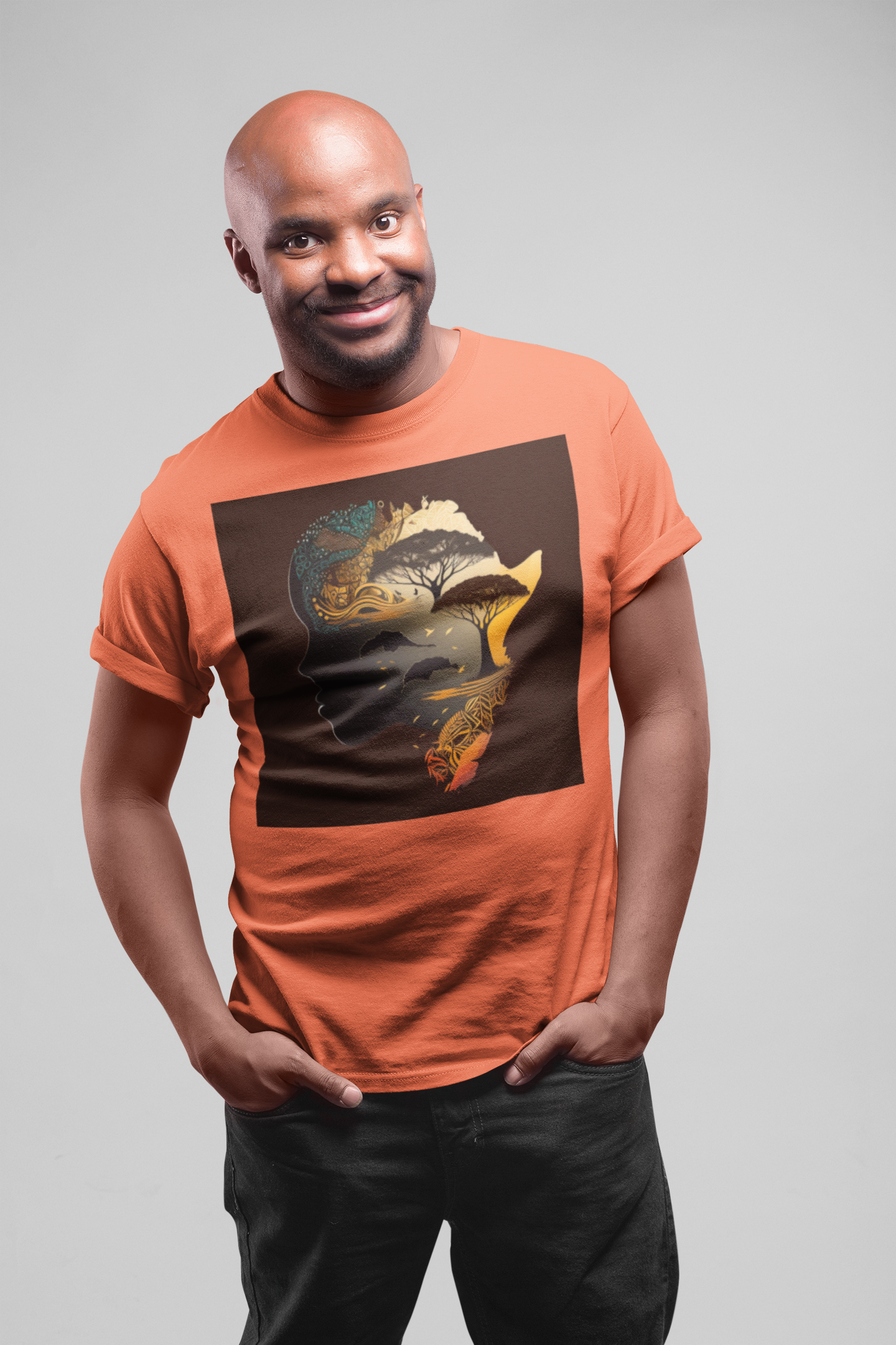 'Poet's Map' African design concept : Unisex Staple T-Shirt