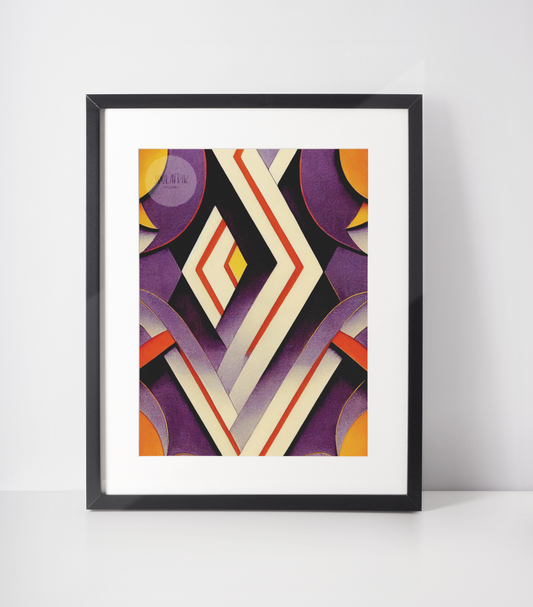 Ethnic Print: Purple Palaquin art deco