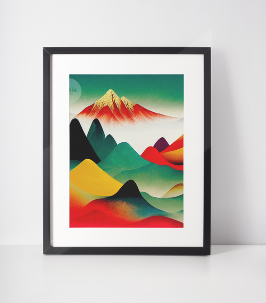 Ethnic Print: Vibrant Mountains