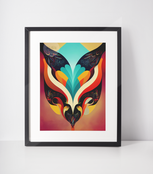 Ethnic Print: Fractal Eagle