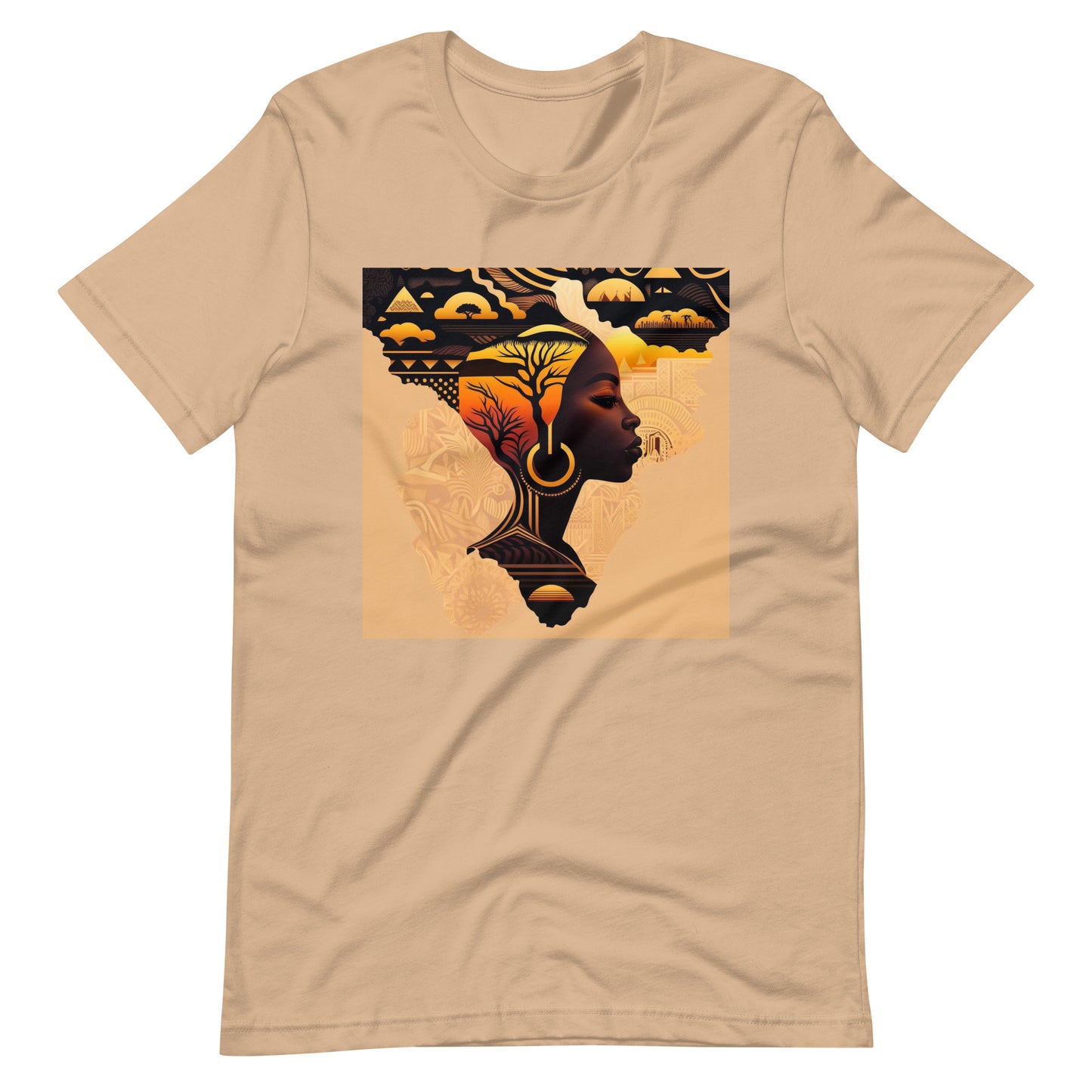 'Golden Brown' Africa design concept : Unisex Staple T-Shirt